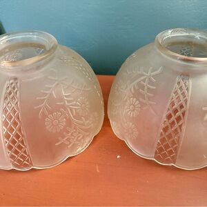 Elegant vintage Frosted Glass Lamp Shades